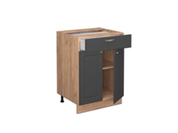 Móvel de cozinha Vicco Fame-Line, ouro antracite, 60 cm com gaveta, sem bancada