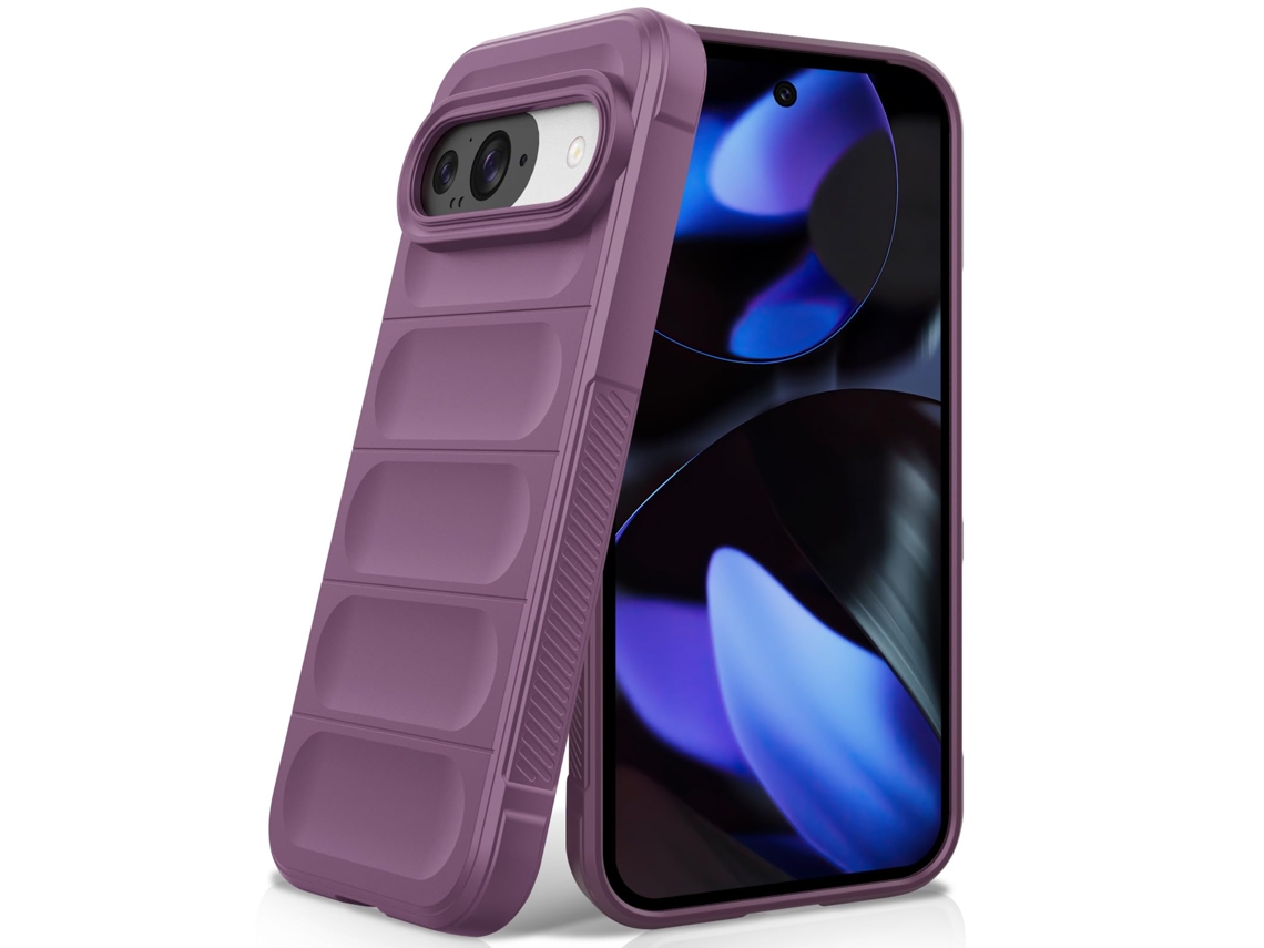 Capa De Silicone Resistente A Impactos Para Google Pixel 9 / 9 Pro - Roxa