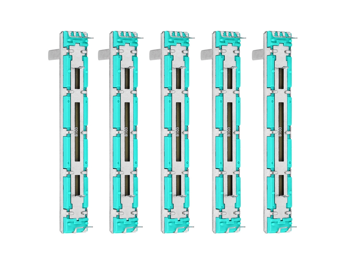 5 Potenciômetros Deslizantes B10k, Canal Doble, Fader, Múltiplos Usos