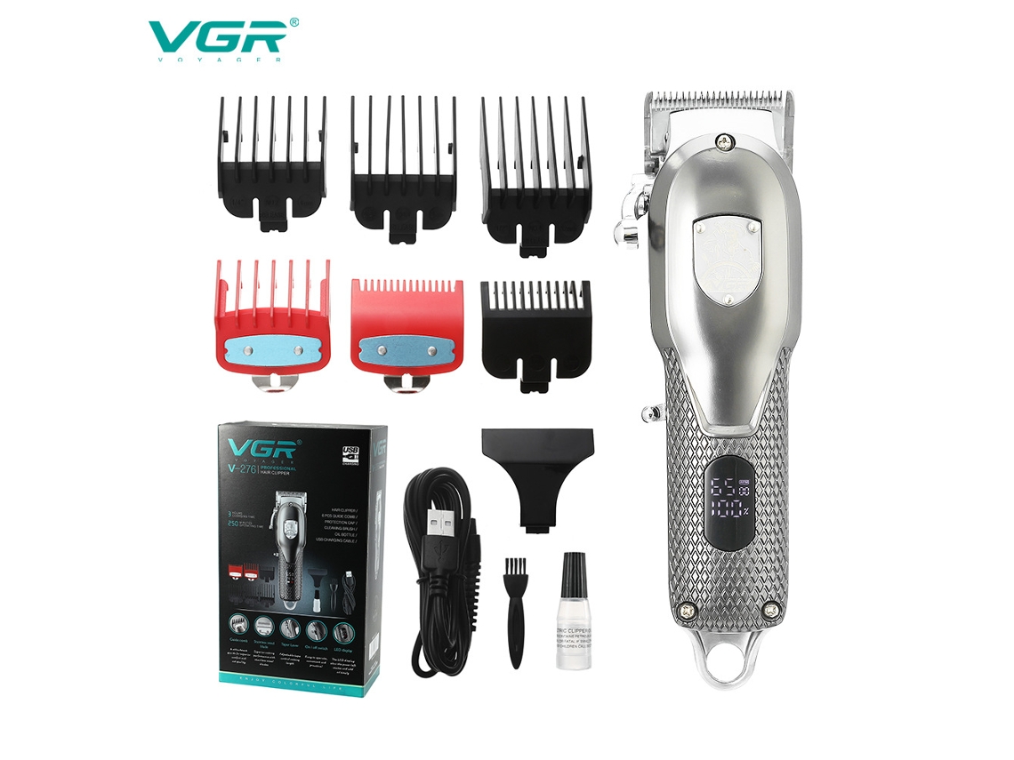 Gradiente Empurrar Cabeça De Óleo Retro Empurrador Elétrico Barbeador Lcd Barbearia Especial