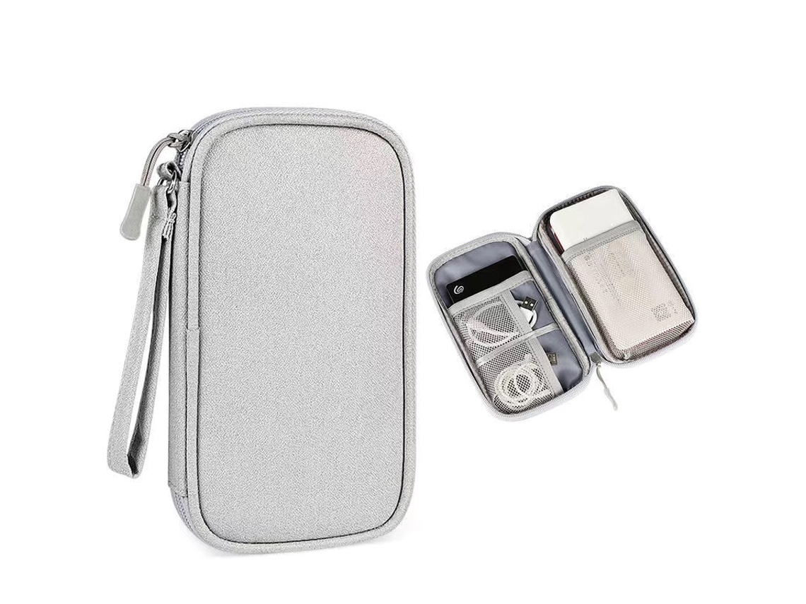 Bolsa De Armazenamento Digital Para Guardar Carregadores Fones (cinza Claro) Cuich