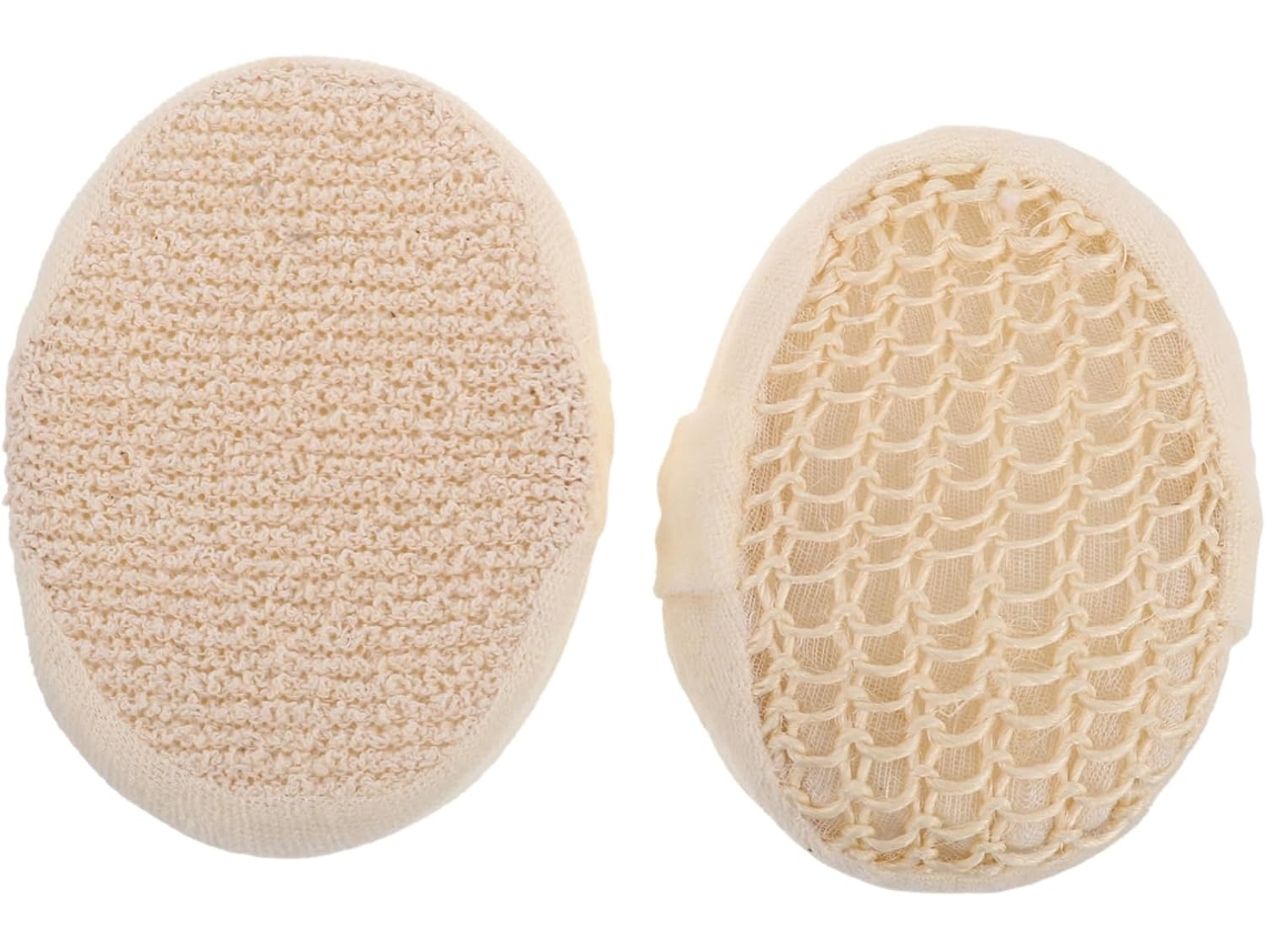 Conjunto De 2 Esponjas De Limpeza De Sisal Natural, Esfoliantes E Ecológicas Para Banho E Cuidados C Gokoco