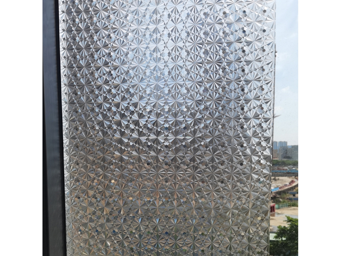 Película Eletrostática Opaca Para Janelas, Para Proteção Da Privacidade. Película Para Janelas Com Padrão Diamante 3d