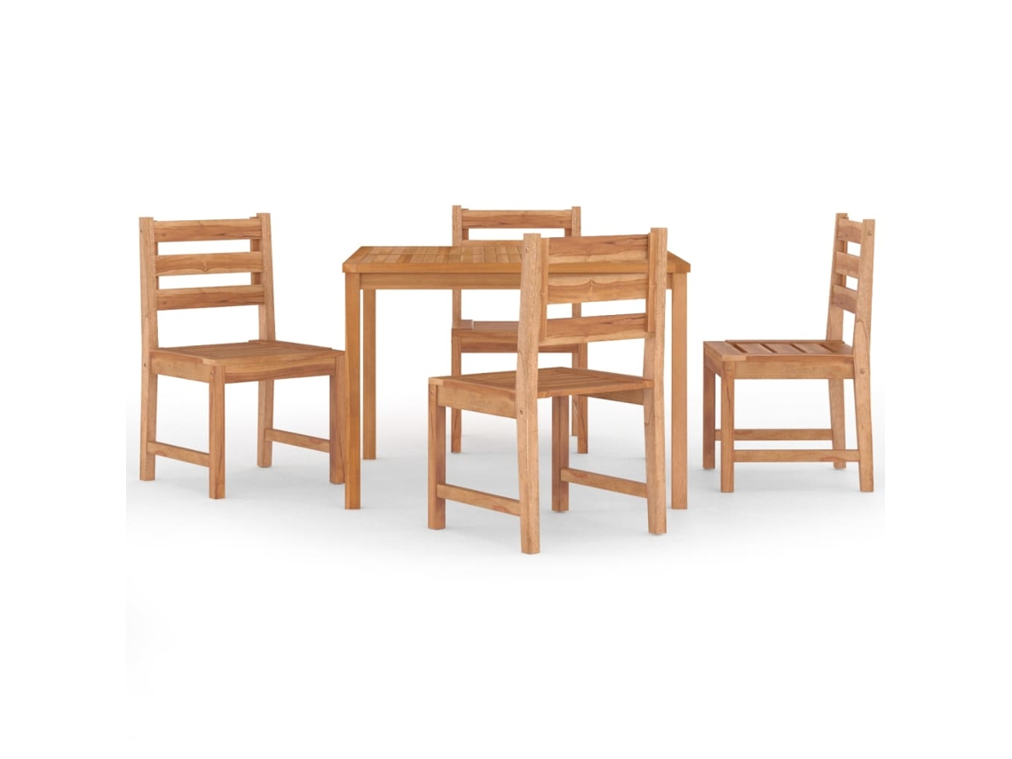Conjunto de Jantar de 5 para Jardim Madeira de Teca Maciça MAISON EXCLUSIVE