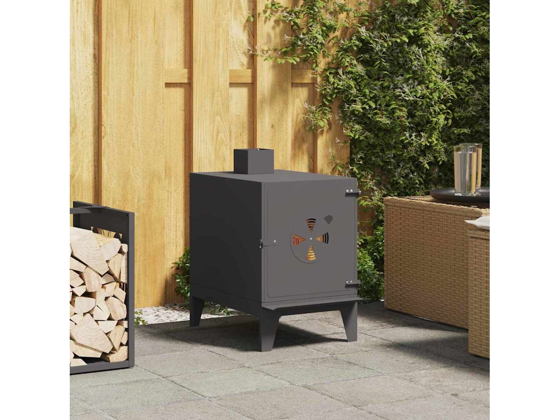 Vidaxl Fogão De Acampamento Preto 35 X 50 X 60 Cm Aço Laminado A Frio