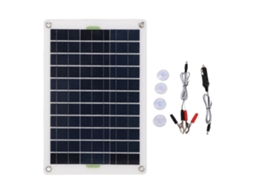 Primerox painel Solar 20w Portátil Leve Carga Eficiente com Acendedor de Cigarro e Clips