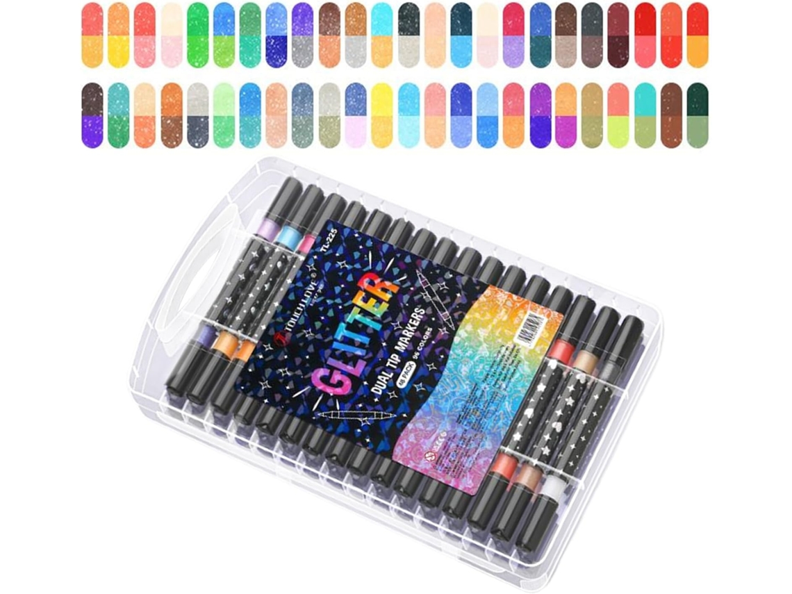 Canetas de Tinta com Glitter Marcadores para Di Rios Escrita e Arte Desenho Meninas Adolescentes Adultos Mulheres P Scoa VAYOTOY