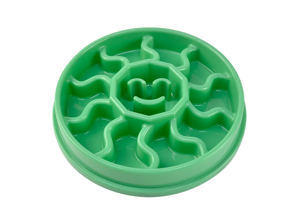Tigela de Alimentação Lenta Verde para Cães de Porte Médio e Grande, Antiderrapante, Anti engasgo AQUAFORGE