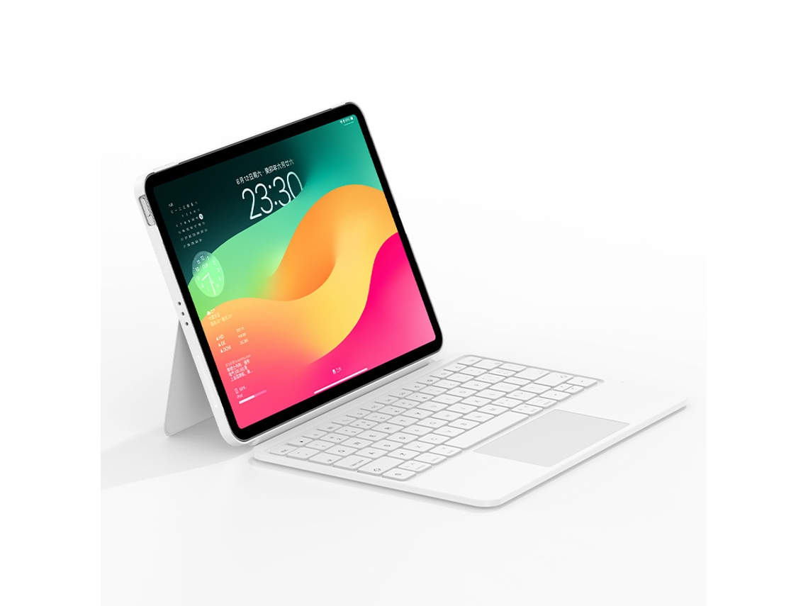 Teclado Magnético Destacável Halinuiacompativel com Ipad 10ª Geração 10.9" /11ª Geração Ecrã Completo (branco) (a16)