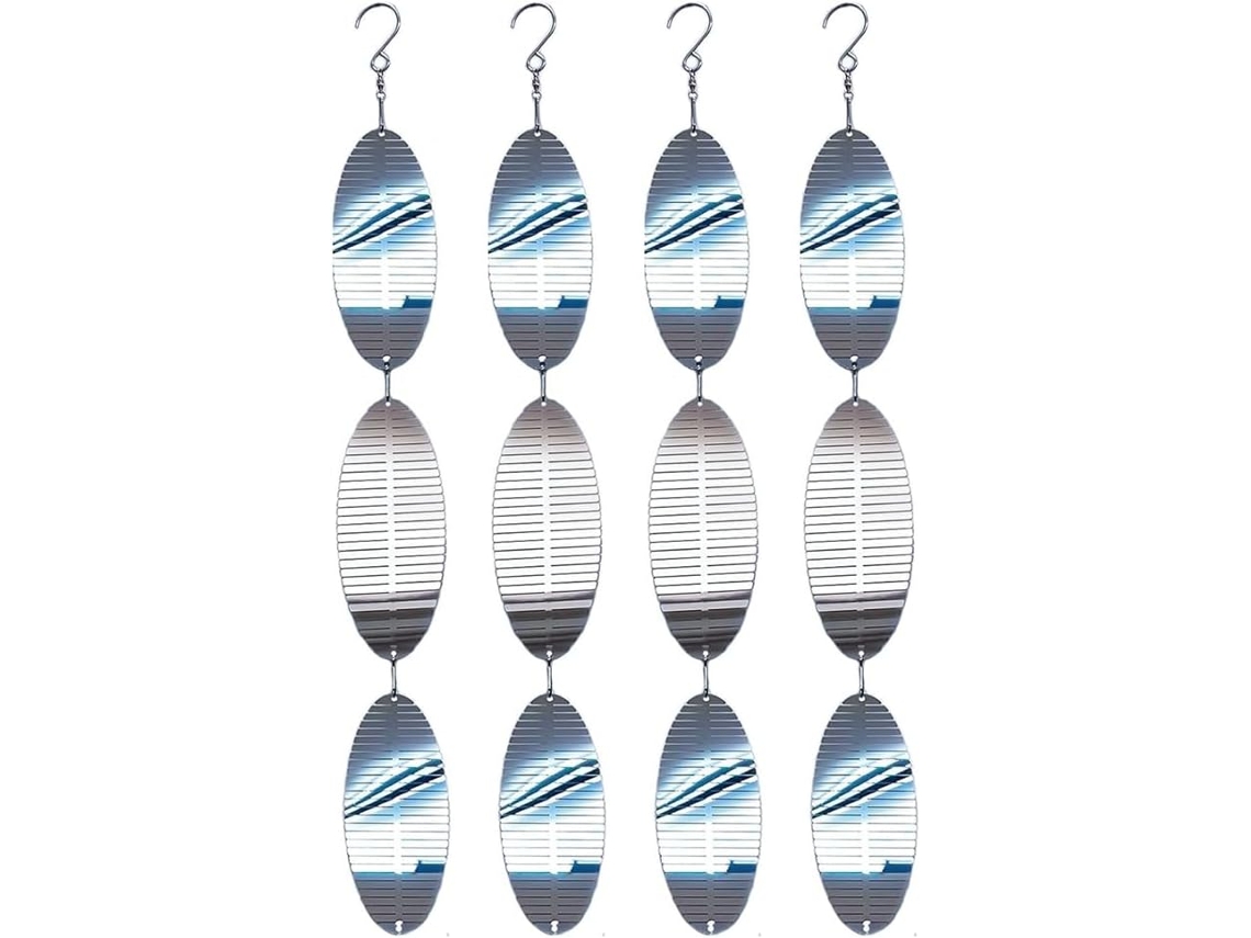 Conjunto De 4 Discos Metálicos Repelentes De Pássaros Com Refletores, Decoração Para Pendurar Em Cas Gokoco