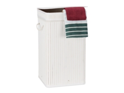 Cesto De Roupa Dobrável De Bambu
