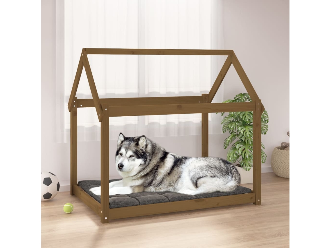 Vidaxl Cama 111x80x100 Cm Pinho Maciço Castanho Mel