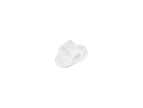Organizador De Cabos Adesivo Lauxa Home, Plã¡stico Branco, 2,5cm, Pacote Com 12 Unidades