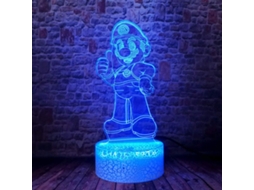 Luminária de Mesa Led Super Mario Bros Anime com Ilusão 3d para Dormir BRILVIBERA