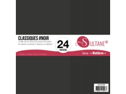 24 Papéis de Scrapbook Preto 300G/M2 A: 30,5 cm Sultane