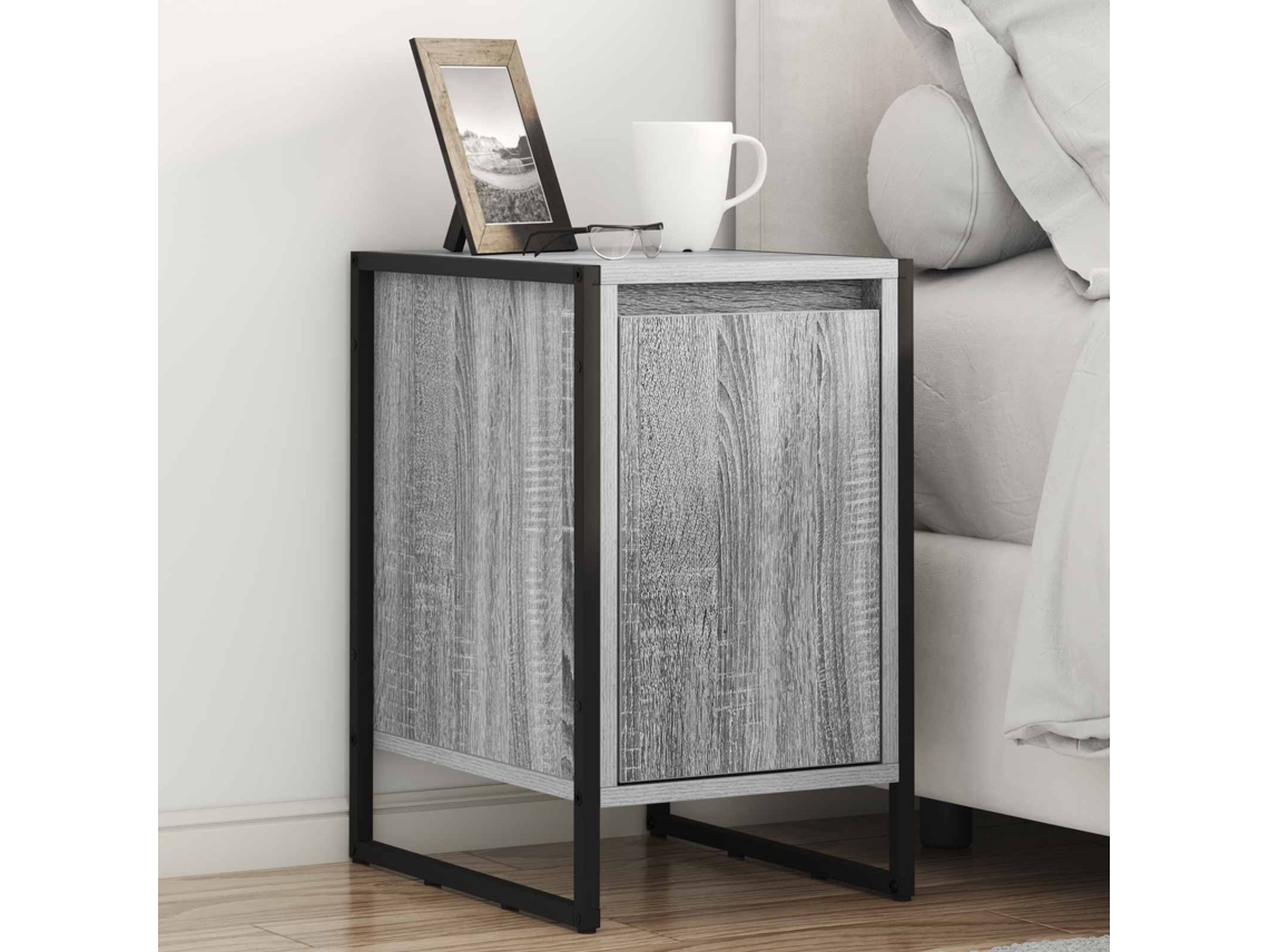 Vidaxl Mesa-de-cabeceira Cinza Sonoma 39,5 X 30 X 50 Cm