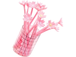 Conjunto De 10 Canetas Assinatura Rosa Lalafina Com Estampa Floral