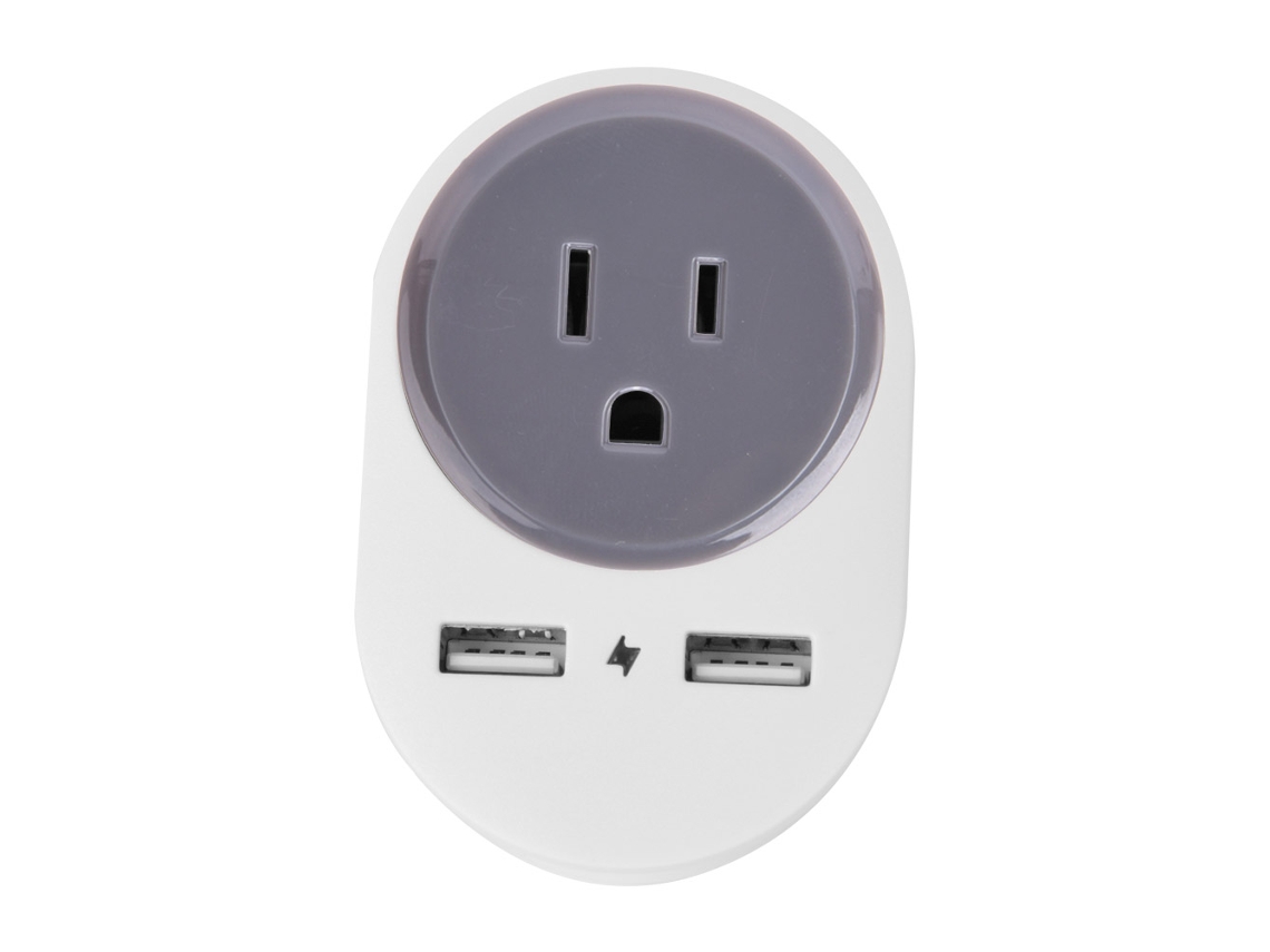 Adaptador De Plug Para Viagem Com 2 Usb 10a