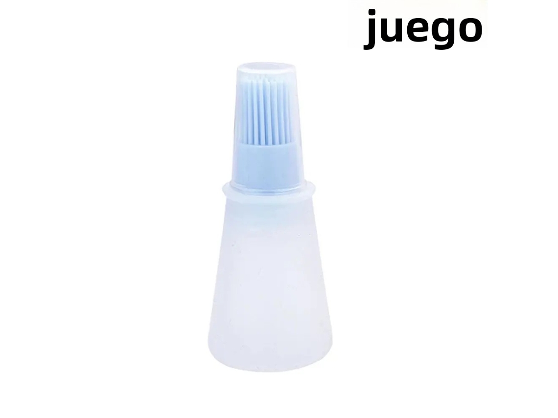 (azul) Nova Escova De Silicone De Qualidade Alimentar Para Controle De Óleo No Churrasco, Resistente A Altas Temperaturas, Com Tampa.