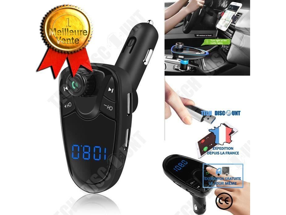 Transmissor Fm Td® Para Carro Transmissor Fm Bluetooth, Mp3 Player, Modulador Fm Viva Voz, Carregador Usb Duplo Brilvibera