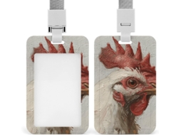 Porta Crachá Cabeça E Pescoço, Protetor De Crachá Vertical Com Cordão, Capa Plástica Impermeável, Estojo