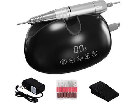 Conjunto Manicure/pedicure Eifson Conjunto Elétrico De Manicure De 35.000 Rpm Com Pedal E 6 Brocas