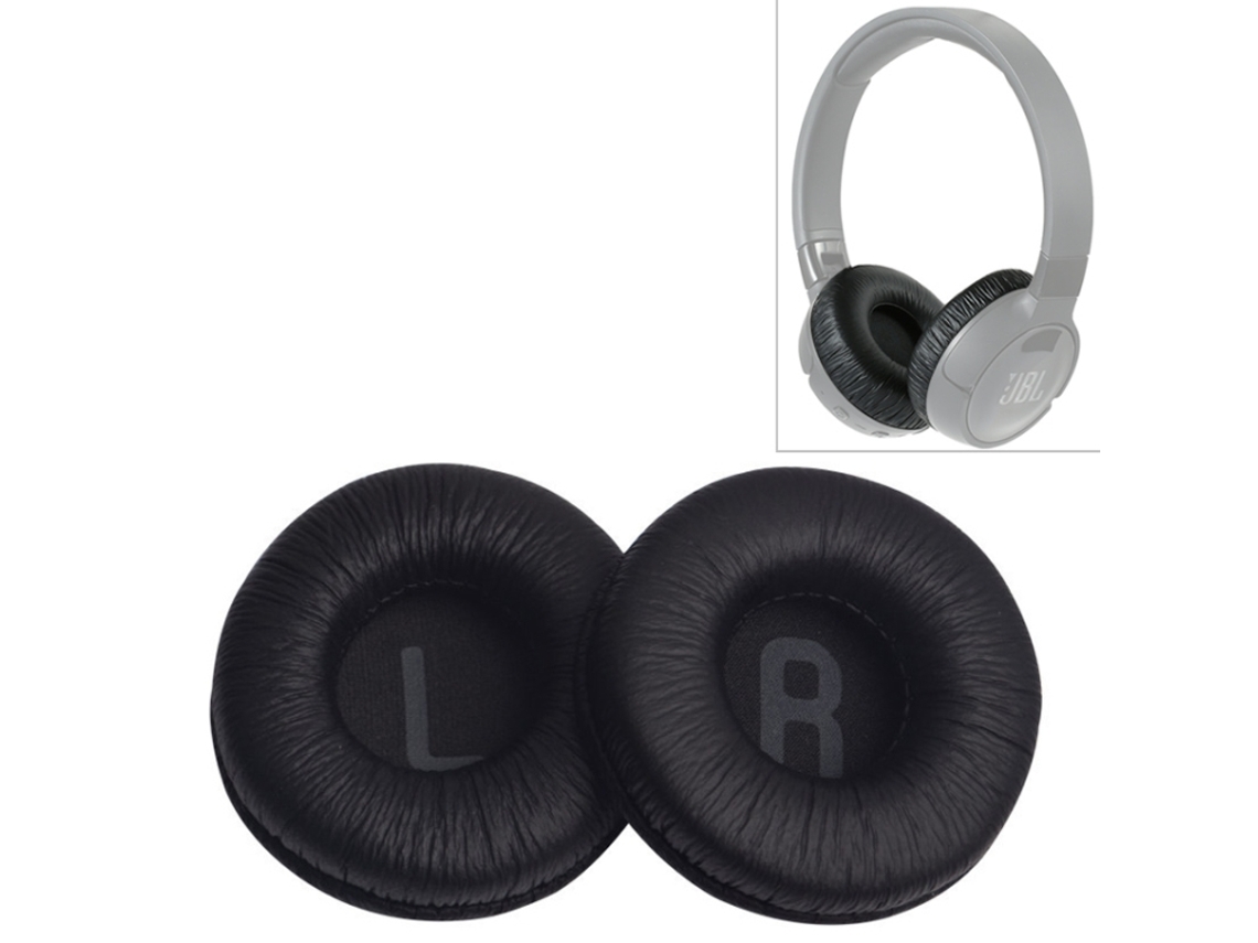 Almofada para JBL T660NC de Orelhas de Espuma Macia Pele Enrugada Preto XIAOMOYU