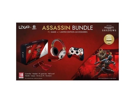 Acessório Assassins Creed Sombras Headset Com Microfone Controle Com Fio Preto Lexip