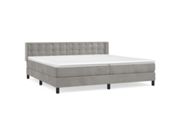 Box Spring Bed, Box Spring Beds Vidaxl Cinzeto Veludo (200 X 200 Cm)
