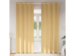 Vidaxl Cortinas Blackout Com Argolas 2 Unid. Bege 260 X 140 Cm