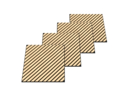 Conjunto de 8 painéis acústicos 3D Vang, 2,88 m², ripas diagonais - carvalho claro, Neu.holz