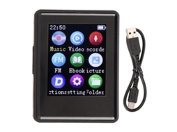 Reprodutor Mp3 Mp4 Portátil Com Bluetooth 5.0 Tela 1.77 Polegadas Hifi Gravação E-book Fotos