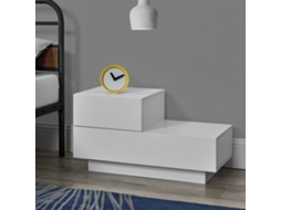 Mesa de Cabeceira [EN.CASA] Sebokeng  (Branco - Cartão revestido com melamina - 38 x 70 x 35 cm)