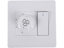 Interruptor De Parede Nuobesty Compatível Com Ventilador Teto E Luminária, Controle Rotativo De 3 Velocidades, Tamanho