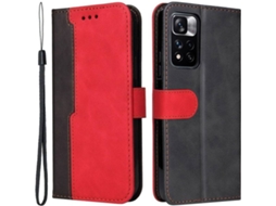Capa Xiaomi Redmi Note 11 Pro HFS-HOUSE Couro Pu (Vermelho)