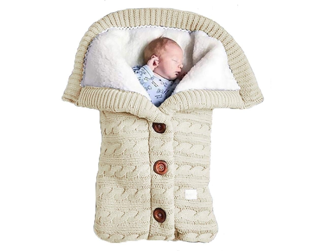 Saco De Dormir Quente Para Bebê Cobertor Grosso De Malha Para Carrinho De Bebê 70 X 40 Cm Yunzii