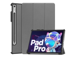 Capa Para Tablet Lurelia, Compatível Com Lenovo Legion Tb 320fc 2023, Cinza, Couro Sintético, Dobrável Com Suporte