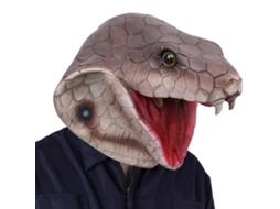 Máscara de Cabeça de Cobra Assustadora de Látex para Halloween Cosplay Carnaval Festas