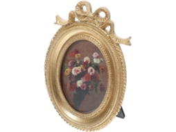 Porta Retratos Retrô Resina 9 5 13 Estilo Europeu Decoração Quarto Escritório Parede Oval X Cm GOKOCO