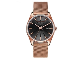 Relógio de pulso masculino com pulseira de malha de aço inoxidável e movimento de quartzo (KY15-H-WFF)