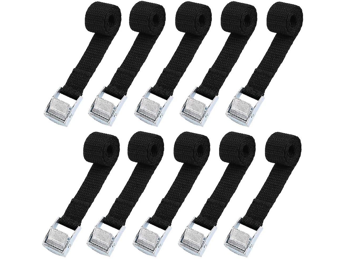 Conjunto De 10 Cintas Amarração, Carga Máxima De 500 Kg, Suporte Para Motocicleta/carro/bicicleta, Preto