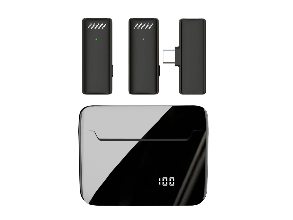 Sistema De Microfone Profissional, Microfones Lapela Sem Fio Para Qualidade Som Nítida, Filtragem Ruído Ambiental, Alcance Estável Até 200 M Aquaforge