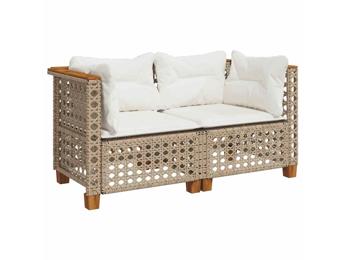 Garden Sofa, Garden Sofas Vidaxl Bege Rattan / Vime (n/a)