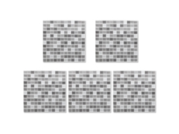 Adesivos Paredes 3D 5 Peças Adesivos de Plástico Impermeáveis e À Prova de Óleo NEVEANCE