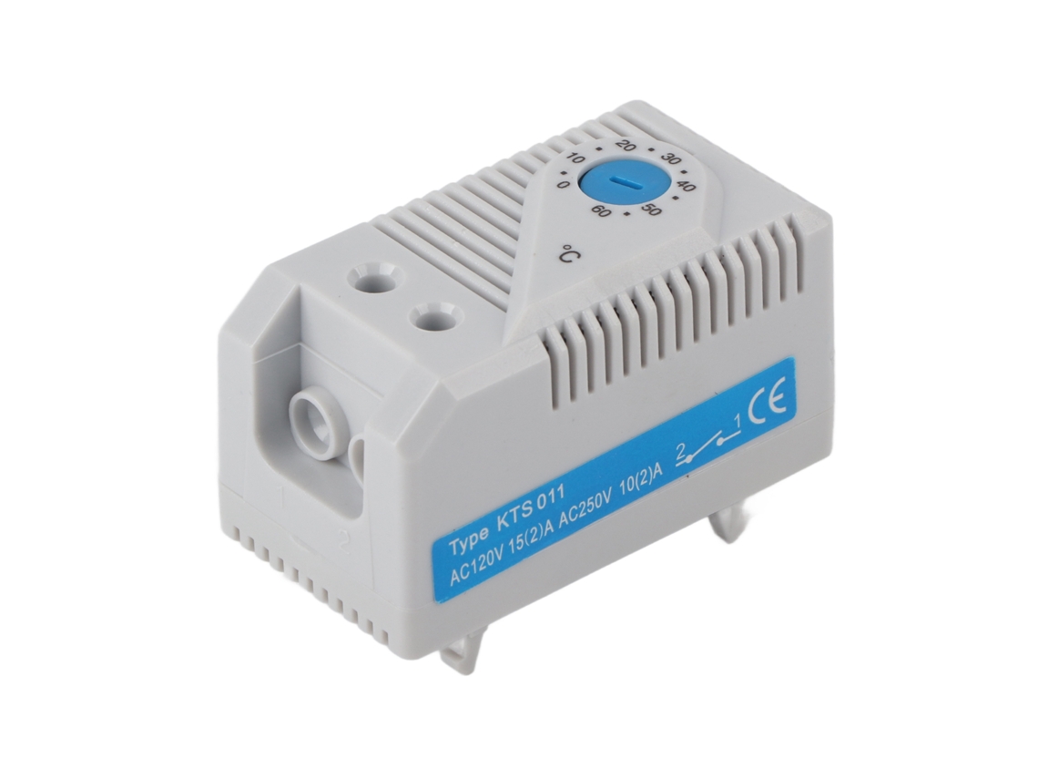 Termostato eletromecânico Primerox ajustável de 0 a 60 °C, controle de temperatura, botão azul.