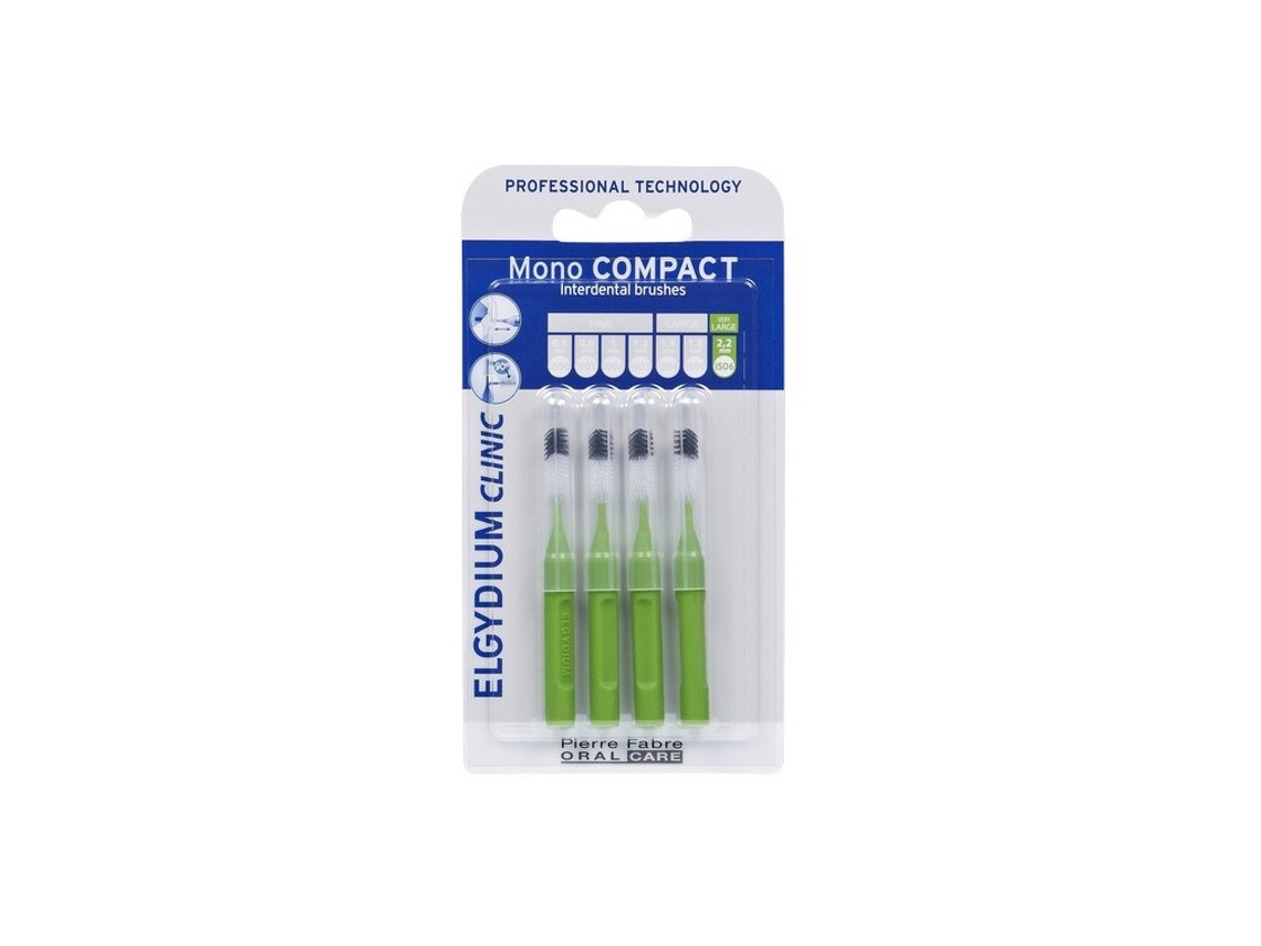 Escova Interdental ELGYDIUM Compact Mono Verde Pack 4x