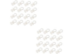 2ensembles De Rideaux Silencieuses Plástico De Acessórios De Glissement Para Rails De Rideaux Beige Gokoco