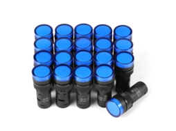 20pcs Luz Indicadora Led 12v Sinal De Alerta Emergência Luz Azul