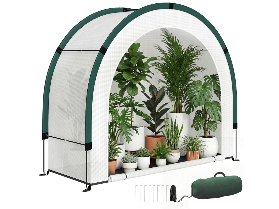 Estufa de Jardim Portátil Dobrável Pe com Zíper,pequena para Varanda,200 X 80 X 164 Cm,verde Ideal para Plantas MEGA ECHO TRADE SHOP