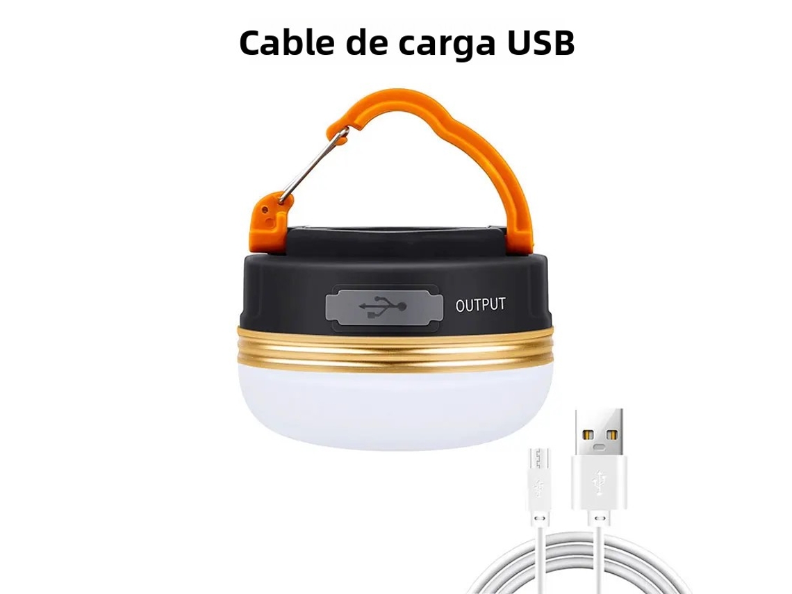 Lanterna de LED MDUG portátil, 3 modos, com gancho e fixação magnética